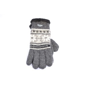 Zwarte Noorse wollen handschoenen