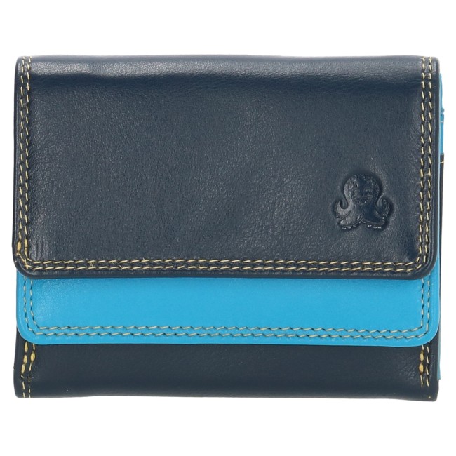 Happy Wallet kleine dames portemonnee blauw -1
