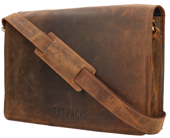 The Ratpack schoudertas 15.6 inch bruin OF554