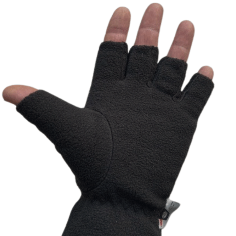 Vingerloze handschoenen - Heren handschoenen - Handschoenen zonder vingers - Thinsulate - Fleece - Zwart - One size - Afbeelding 4