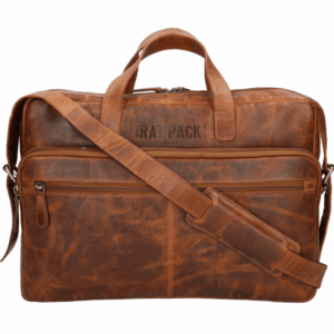 The Rat Pack OF1106/15 leren laptoptas 15 inch bruin